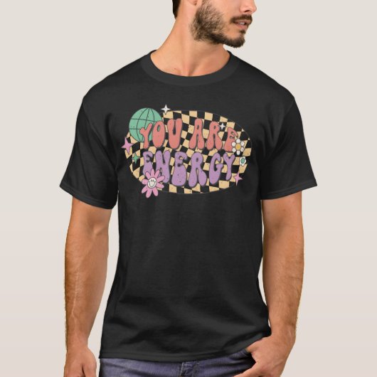 JE BENT ENERGIE RETRO AUTO OVERHEM vrienden vriend T-shirt (Voorkant)