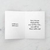 JE BENT ER AAN HET EINDE VAN DE RIDE KAART (Binnen)