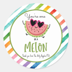 Je bent er een in een meloen cadeau labels gunstza