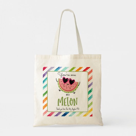 je bent er één in een meloen Canvas tas (Achterkant)