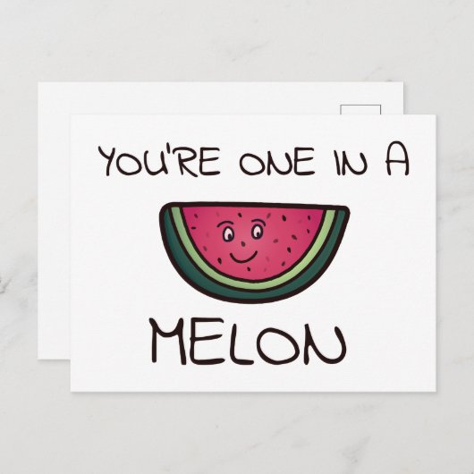 Je bent er één in een Melon Briefkaart (Voorkant / Achterkant)
