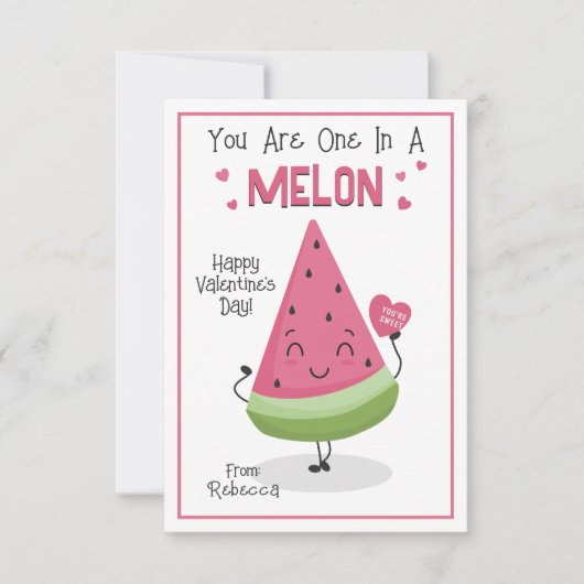 Je bent er een in een Melon Valentijns klaslokaal  Kaart (Voorkant)