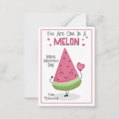 Je bent er een in een Melon Valentijns klaslokaal  Notitiekaartje (Voorkant)