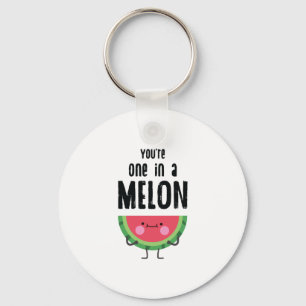Je bent er één in een Melon Watermeloen Fruit Pu Sleutelhanger