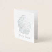 Je bent erg bedankt, Bedankt die de Cupcake-Cake h Folie Kaarten (Voorkant)