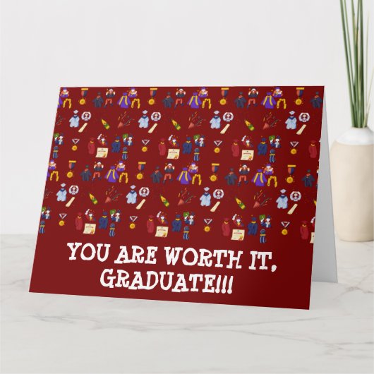 JE BENT ERG DAT HET AFSTUDEREN!!! KAART (Voorkant)