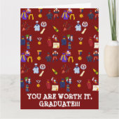 JE BENT ERG DAT HET AFSTUDEREN!!! KAART (Voorkant)