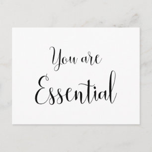 Je bent essentieel, inspirerende boodschap briefkaart