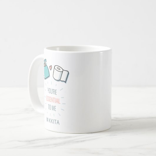 Je bent essentieel voor mij Funny Valentijnsdag ma Koffiemok (Voorkant links)