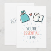 Je bent essentieel voor mij grappige Valentijn Feestdagenkaart (Voorkant / Achterkant)