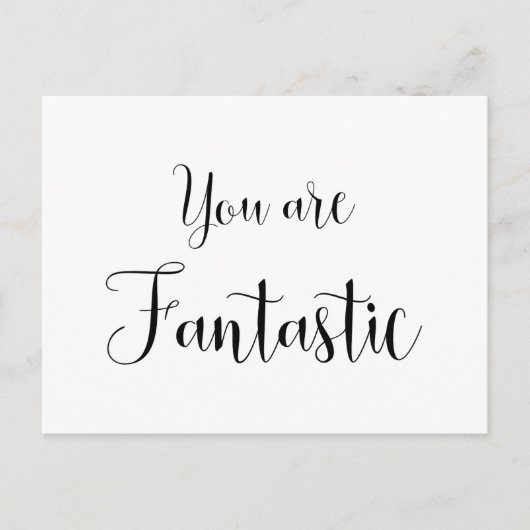 Je bent Fantastisch, Inspirerende Boodschap Briefkaart (Voorkant)