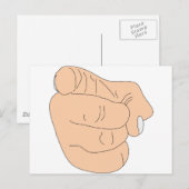 Je bent Fired Finger Briefkaart (Voorkant / Achterkant)