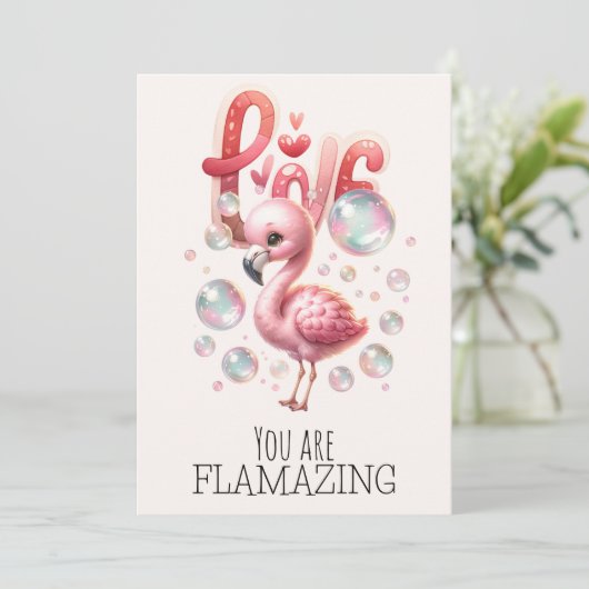 Je Bent Flamazing Kids Valentijnskaarten Cute Flam Feestdagenkaart (Staand voorkant)