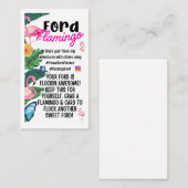 Je bent Flamingo’s Truck Kaarten Labels geweest (Voorkant / Achterkant)