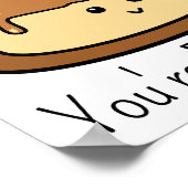 Je bent Flan-tastic Food Pun Rectangular Sticker Poster (Hoek)