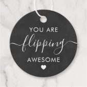 Je bent Flipping Geweldige Gift Label, Chalkboard Bedankjes Labels (Voorkant)