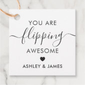 Je bent Flipping Geweldige Gift Label, Kraft Bedankjes Labels (Voorkant)