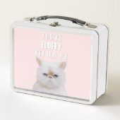 Je bent Fluffy Kitten me Quote Funny White Pink Ca (Voorkant)