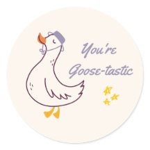 Je bent Gans-tastisch Sticker | Knuffelachtige gan