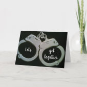 JE BENT GEARRESTEERD EN ONTMOET ME ONDER DE MISTLE FEESTDAGEN KAART (Voorkant)