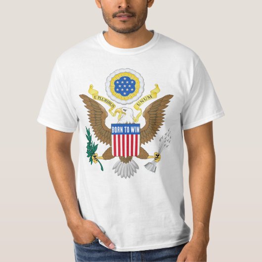Je bent geboren om te winnen. t-shirt (Voorkant)
