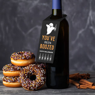 Je Bent Gebotteld Geest Halloween Zwart Flessenhanger