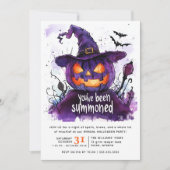 Je bent gedagvaard Waterverf pompoen Halloween Kaart (Voorkant)