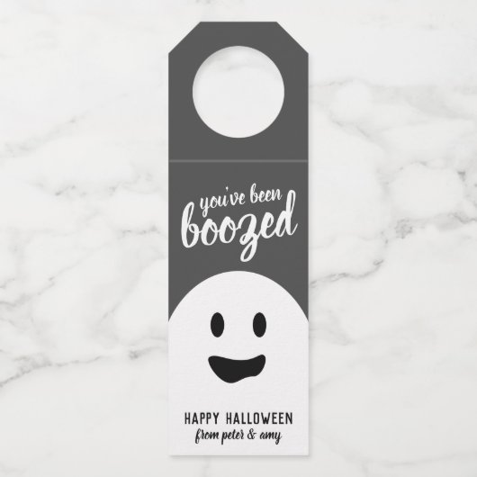 Je bent gedronken - Grappige Halloween feestfles Flessenhanger (Voorkant)