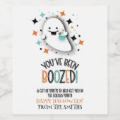 Je bent gedronken van Halloween wijn, bier, sterke Wijn Etiket (Enkel label)