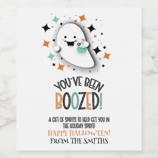 Je bent gedronken van Halloween wijn, bier, sterke Wijn Etiket (Enkel label)