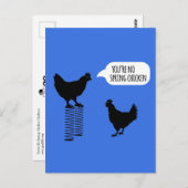 Je bent geen Briefkaart voor kippen in de lente (Voorkant / Achterkant)