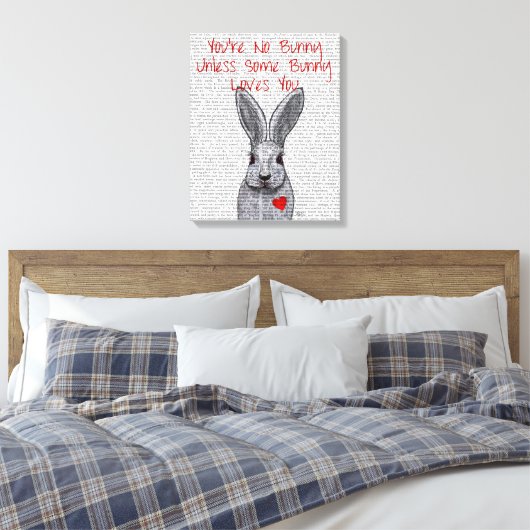 Je bent geen Bunny Canvas Afdruk (Insitu (Slaapkamer))