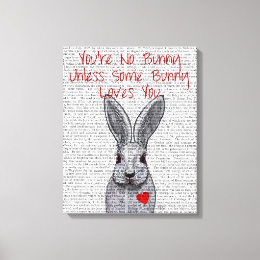 Je bent geen Bunny Canvas Afdruk (Voorkant)
