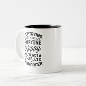 Je bent geen gegeneraliseerde herkenner tweekleurige koffiemok (Voorkant links)