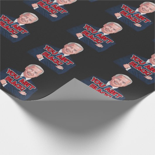 Je bent geen zwart grappig joe biden verpakkingspa cadeaupapier (Hoek)