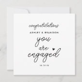 Je bent geëngageerd gefeliciteerd Verloving Kaart (Voorkant)