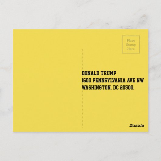 "Je bent gefireerd" en het boze trump gezicht Briefkaart (Achterkant)