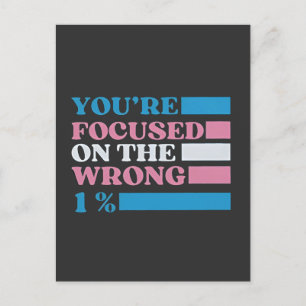 Je bent gefocust op de verkeerde 1 procent LGBT Tr Uitnodiging Briefkaart