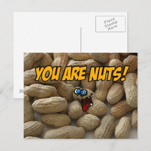 Je bent gek! briefkaart (Voorkant / Achterkant)