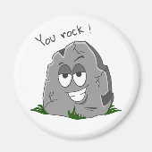 Je bent gek! Funny Grey Cartoon Stone Magneet (Voorkant)