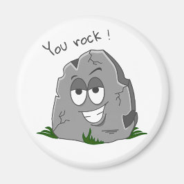 Je bent gek! Funny Grey Cartoon Stone Magneet