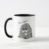 Je bent gek! Funny Grey Cartoon Stone Mok (Links)