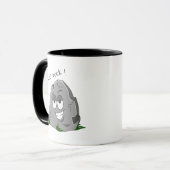 Je bent gek! Funny Grey Cartoon Stone Mok (Voorkant links)