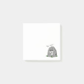 Je bent gek! Funny Grey Cartoon Stone Post-it® Notes (Voorkant)
