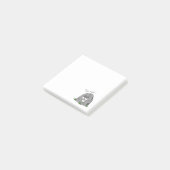 Je bent gek! Funny Grey Cartoon Stone Post-it® Notes (Schuin)