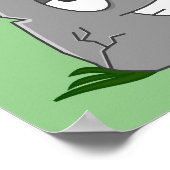 Je bent gek! Funny Grey Cartoon Stone Poster (Hoek)