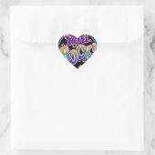 Je bent gek! hart sticker (Tas)