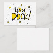 Je bent gek, met de hand geschreven visitekaartje (Voorkant / Achterkant)