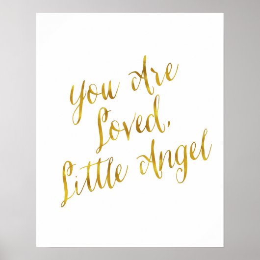 Je bent gek op Angel Quote Faux Gold Foil Poster (Voorkant)