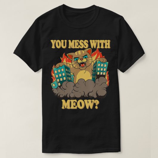 Je bent gek op de meow grappige reuzenkatster t-shirt (Design voorkant)